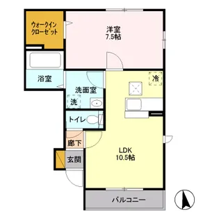 アレイズVIII【1階】の間取り