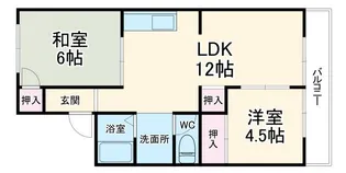 らぽーる鈴A棟【2階】の間取り