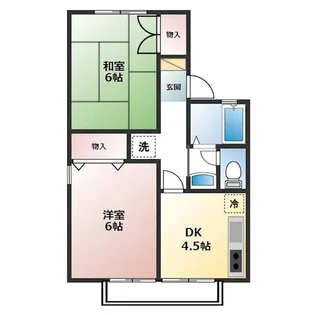 クイーンズ4【2階】の間取り