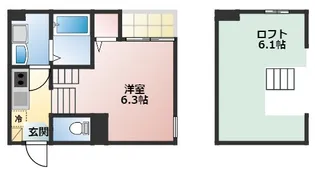 プランドール矢田【2階】の間取り