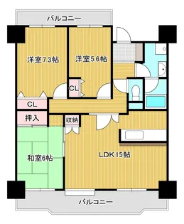 フロイデ成田【14階】の間取り