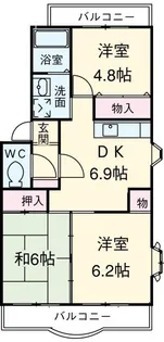 カサベルデ弐番館【1階】の間取り