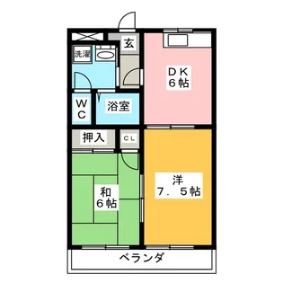 パークハイツ前田【1階】の間取り