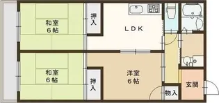 寺川マンション【1階】の間取り
