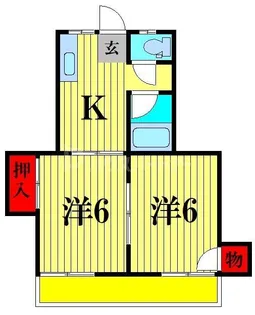 三咲グリーンハイツ【2階】の間取り