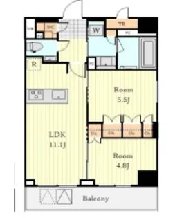 東京都港区海岸3【マンション】の間取り