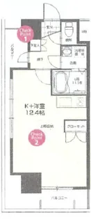 No.72 HARBOR EAST TOWER【6階】の間取り