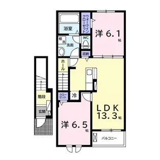 サウスガーデン【2階】の間取り