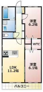 アグロスコート B棟【2階】の間取り