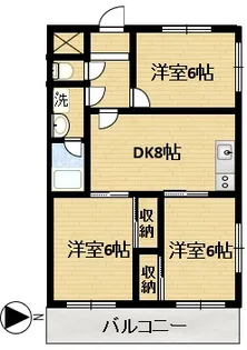 サカテハイツ【5階】の間取り