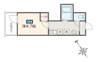 メルディア相模大野【3階】の間取り