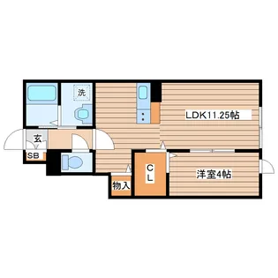 フォルトゥーナI【1階】の間取り