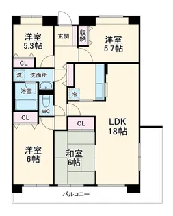 シティアガーデン甲府【9階】の間取り