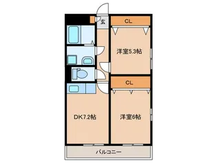 サンステージ福永【4階】の間取り