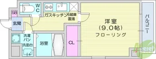 しゃとれ新寺【1階】の間取り