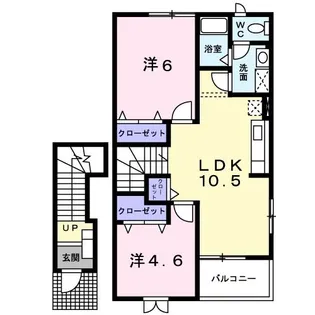 ボニートパルA【2階】の間取り