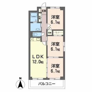 シティハイツたちばな【2階】の間取り