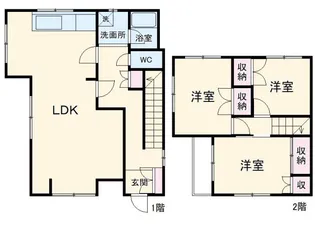 埼玉県熊谷市柿沼【一戸建】の間取り