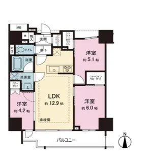 リビオレゾン王子【7階】の間取り