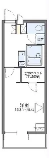 レオパレスルームス北越【1階】の間取り