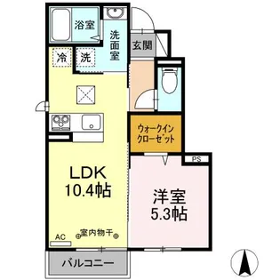 プリマベーラC棟【1階】の間取り