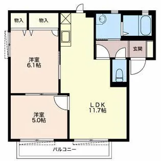 サニーユアーズ・fk A棟【1階】の間取り