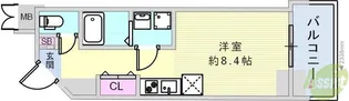 ワコーレヴィータ湊川公園【4階】の間取り