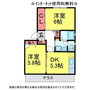 セーミ・リエスF棟【1階】の間取り