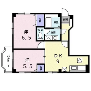 広島県廿日市市大野【アパート】の間取り