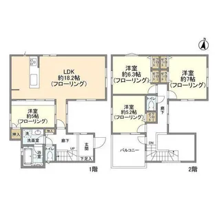 東京都八王子市打越町【一戸建】の間取り