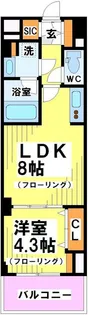 アルソスフォート調布【6階】の間取り