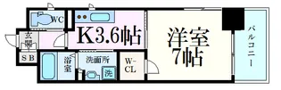 ラルジュ皆実【9階】の間取り