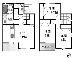 岡山県倉敷市児島上の町2【一戸建】の間取り