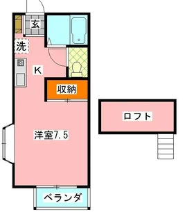 1Kの間取り画像