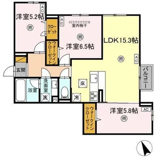 D-KISARIA EI【1階】の間取り