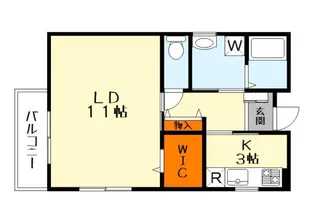 ビエノス西渋川【3階】の間取り