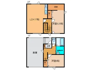 北海道帯広市東二条北2【一戸建】の間取り