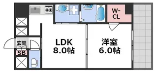サムティ難波グレイス【7階】の間取り