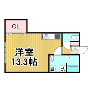 1Rの間取り画像