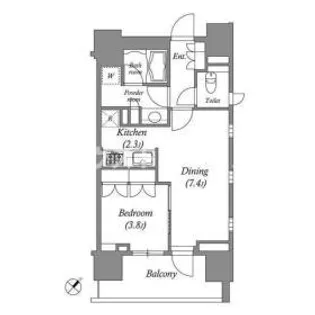 LaSante千駄木【2階】の間取り