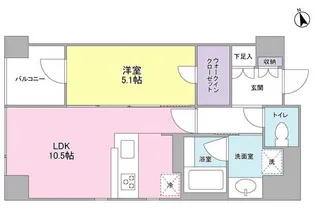 1SLDKの間取り画像