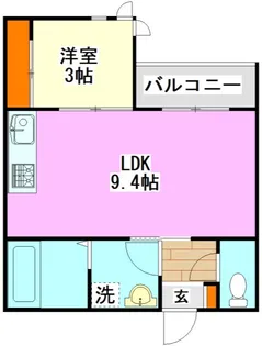 福岡県田川市魚町【アパート】の間取り