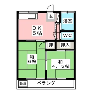 コーポきさらぎ【1階】の間取り
