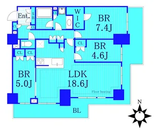ブリリアタワー川崎【26階】の間取り