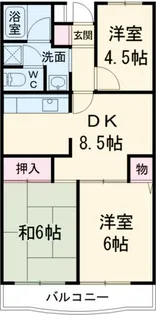 クレセンド・ゴールド諏訪【3階】の間取り