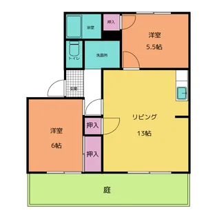 ボヌール平松 B棟【1階】の間取り