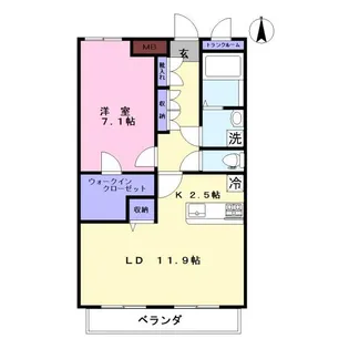 ベルキューブS【3階】の間取り