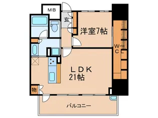 プレサンスロジェ豊田CL【10階】の間取り