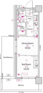 ガーラ・プレシャス四ツ木【6階】の間取り