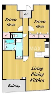 パインフィールド五条【4階】の間取り